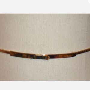 Vintage Rare Accessocraft N.Y.C Gold Plated Stretch Skinny Belt 28-33" Inches